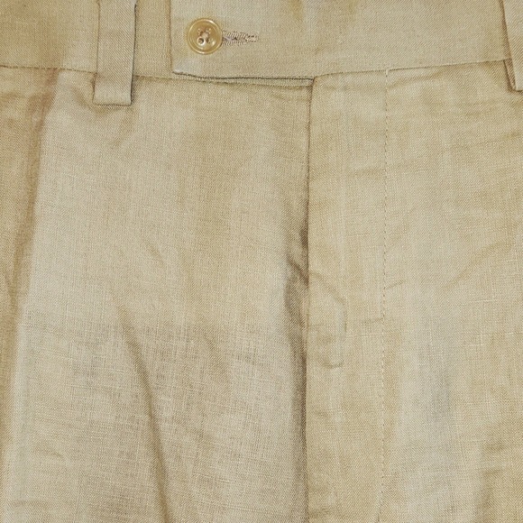 Calvin Klein Pants  Linen Dress Mens  Beige Lightweight Summer Career Cool  R 38 - Picture 2 of 7